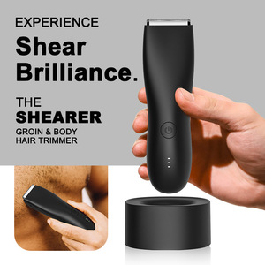 Di alta qualità in ceramica IPX6 impermeabile elettrico corpo <span class=keywords><strong>Trimmer</strong></span> e rasoio inguine per capelli corpo corpo rasoio pubico per gli uomini - Product Image 4