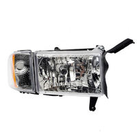 CH2502123 CH2503123 Phare chromé avec réflecteur ambre pour Dodge Ram 1994-2001