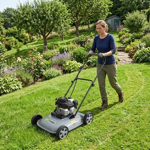 <span class=keywords><strong>Tondeuse</strong></span> à gazon thermique à suspension manuelle haute efficacité avec <span class=keywords><strong>coussin</strong></span> d'air pour pentes, largeur de coupe 480 mm, 4 temps, 4 vitesses - Product Image 6