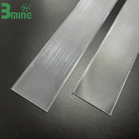 Diffuseur prismatique linéaire en polycarbonate transparent extrudé Baoming pour éclairage LED, avec lentille de couverture gaufrée