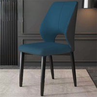 Chaise de salle à manger moderne en cuir PU, pieds en métal – Design ergonomique, imperméable et écologique pour écoles, maisons, bars et salles à manger