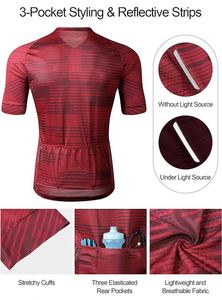 เสื้อจักรยานแขนสั้นพิมพ์ลายโลโก้ชื่อทีมตามสั่งแบบระเหิดสี พร้อมหมายเลข ระบายอากาศได้ดี แห้งเร็ว - Product Image 3