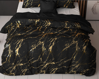 Lueur dans le noir, ensemble de housse de couette, housse de couette en duvet de microfibre de luxe 3 pièces