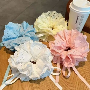 Oversized Dikke Darm Haarband Dames Trekkoord High-End Stijl Zachte Grote Bloem Paardenstaart Vier-Laags Verstelbare <span class=keywords><strong>Scrunchies</strong></span> - Product Image 1