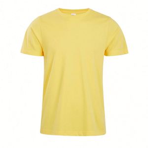 Design Wholesale Including Packaging Yellow T-shirt Heavy Cotton Sublimation New Design Smooth O-neck Custom Tags T Shirts - Product Image 1