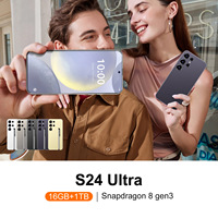 Teléfono Móvil S24 Ultra en Oferta, 16 GB + 1024 GB, Pantalla Completa de 6.6 Pulgadas, Android 10.0, Teléfono Inteligente