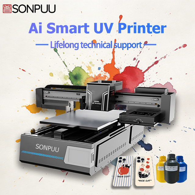 6090 UV Printing Machine A1 Indoor Outdoor Largar Format UV Printer with I1600 Print Head for Pens Golf Badge Glass Wood Metal