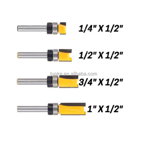 Tuoke Tk1104 1/4 Shank <span class=keywords><strong>Router</strong></span> <span class=keywords><strong>Bit</strong></span> Set Chế Biến Gỗ Cutter Công Cụ Với <span class=keywords><strong>Carbide</strong></span> Flush Trim Mẫu Khoan Bits - Product Image 5