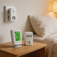 Controlador de Temperatura Inteligente con Temporizador Programable, Diseño Europeo Ecológico y Resistente al Fuego, Novedad 2026 para el Hogar