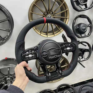 Volant en fibre <span class=keywords><strong>de</strong></span> carbone véritable cousu à la main style AMG, conserve le régulateur <span class=keywords><strong>de</strong></span> <span class=keywords><strong>vitesse</strong></span> pour les modèles classiques Mercedes W204 W211 - Product Image 1