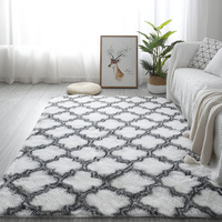 Tapis de style chinois, luxe léger, confortable et moelleux, pour salon, chambre à coucher, zone de table basse - 100% fibre de polyester, extra épais