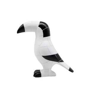 Simple Epoxy Resin Artistic Long-billed Geometric <b>Bird</b> Ornament Black White Color Matching Creative Living Room Entrance Office - Product Image 5