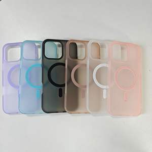 Funda magnética translúcida mate compatible con iPhone 17, funda protectora con tacto de piel para iPhone 16 Pro, funda protectora con orificio grande para Apple 15, 14 - Product Image 3