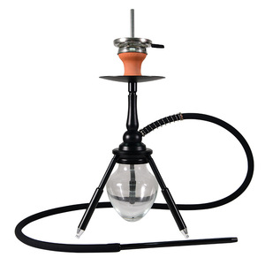 Wholesale Custom Tabletop <strong>Hookah</strong> Set Glass <strong>Bottle</strong> Aluminum <strong>Stem</strong> Triangle <strong>Hookah</strong> Shisha - Product Image 2