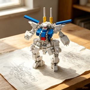 Jouet de construction DIY Mecha Warrior : Ensemble de briques robotiques à queue de faucon, modèle d'assemblage STEM DIY, jouet éducatif en blocs, vente en gros - Product Image 4