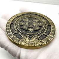 Mexique civilisation maya pyramide médaille commémorative maya personnalisé médaillon maya souvenirs culture cadeaux