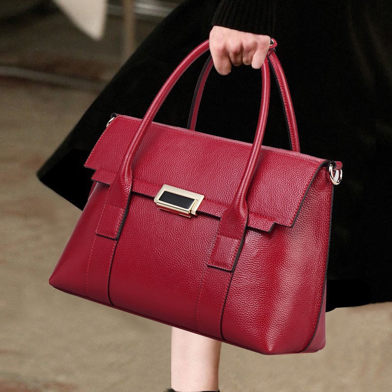 2026 Genuine Leather Women’s Briefcase –