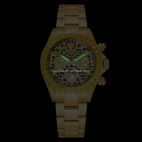 Montre Homme Hip Hop Diamant Glacé Automatique Montres pour Hommes Bijoux en or Marque de Luxe Montre Mécanique pour Hommes