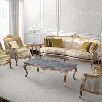Juego de sofás seccionales tapizados clásicos de París de lujo de diseño europeo para muebles de sala de estar de apartamento