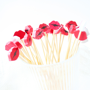 Bán buôn 2025 dùng một lần mới của Trung Quốc Cocktail Picks Đảng xiên 4.7in môi in Cocktail Picks với CIQ - Product Image 3