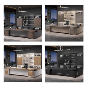 Escritorio Ejecutivo Moderno de Lujo con Paneles de Madera, Muebles de Oficina Comerciales Modulares y Personalizables para Jefes/Directores, Hogar, Escuela, <span class=keywords><strong>Hotel</strong></span> - Product Image 3