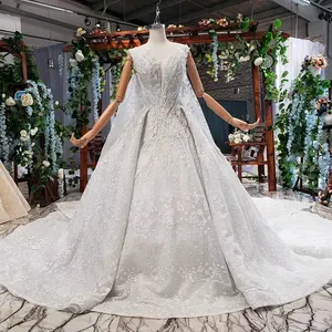 HTL753 Elegant Ivory Wedding Dress O Neck Vetido de noiva Lace Appliques Wedding Bridal Gowns