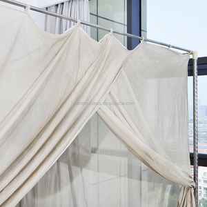 Toldo de cama cuadrado con protección total EMF-mosquitera de fibra plateada para habitantes urbanos, neutraliza los campos electromagnéticos. - Product Image 1