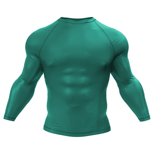High Quality Compression Shirt Breathable <b>Tight</b> T Shirt Custom Logo Compression Shirts for Men Gym Workout Sportswear For Men - Product Image 4
