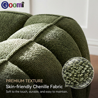 Designer Kürbis-Sessel im französischen Vintage-Stil, hochelastisches Chenille-Kompressionssofa für das Wohnzimmer