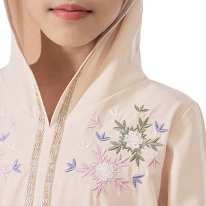 3-14 anni ragazza ricamo caftano Abaya Hijab vestito musulmano per bambini ogni giorno Abaya Maxi abiti Robe <span class=keywords><strong>marocco</strong></span> Dubai turchia bambini - Product Image 5