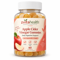 Gummies de cidre de pomme et berbérine HCL à marque privée - Végétaliennes, faibles en sucre, pour la gestion du poids et le soutien du métabolisme, complément alimentaire