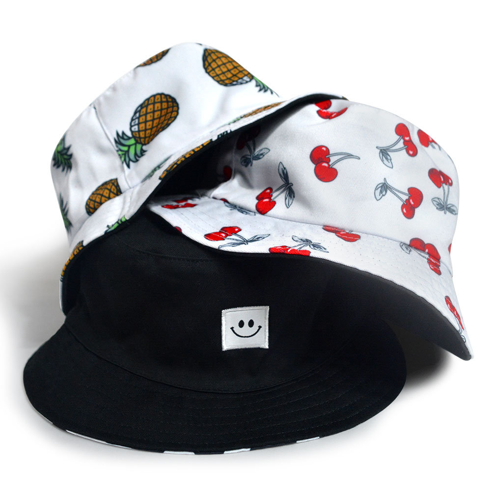 Оптовая продажа, двусторонние Панамы с двусторонним принтом высокого качества, хлопковая Панама на заказ для мужчин и женщин