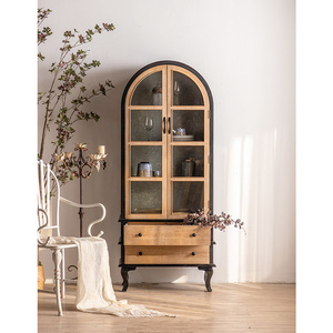 Gabinete Arqueado <span class=keywords><strong>de</strong></span> Madera Rústico Estilo Vintage Francés, Mueble Moderno para el Hogar, Almacenamiento para Dormitorio y Sala <span class=keywords><strong>de</strong></span> Estar, <span class=keywords><strong>Aparador</strong></span> Versátil - Product Image 6