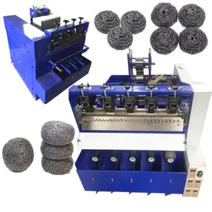 Stainless steel wire ball drawing scrubber making machine