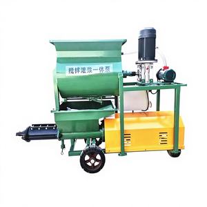 Machine à enduire les murs portable <span class=keywords><strong>FG</strong></span>-300, outils en parfait état, mélangeur de ciment pour le jointoiement, pompe de pulvérisation, moteur, cœur PLC - Product Image 4