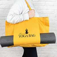 Tas matras Yoga katun 26 inci kustom tas Gym ramah lingkungan dengan tempat matras Yoga Aksesori Yoga tas Tote olahraga untuk wanita
