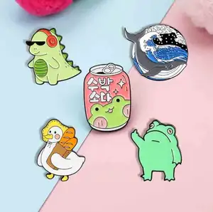 Năm 2024 của con rồng may mắn cứng men Áo sơ mi cổ áo ve áo pins cho hat an toàn sáng tạo men pins cho lưu niệm