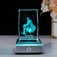 Saint Valentin LED Veilleuse 3D Cristal Cubes Gravé Au Laser En Plastique Base 3D Objets Décoratifs pour La Décoration Intérieure Graduation