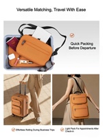 GEMULIN Nouvelle valise à roulettes grande capacité avec compartiment amovible pour ordinateur portable et porte-gobelet pliable