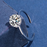 Bagues empilables en argent sterling S925 avec moissanite pour femme, bijoux de luxe pour mariage, fiançailles, fête, cadeau
