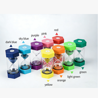 Minuteur hexagonal vintage rétro de 1 à 30 minutes, en verre incassable, cadeau pour enfants, pour la décoration et la mesure du temps, rotatif