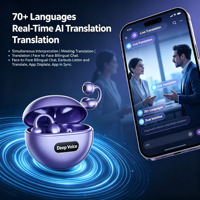 Écouteurs de traduction instantanée intelligents pour réunions, sommeil et traduction vocale IA hors ligne en temps réel