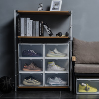 Choice Fun New Design Boîte de rangement pour chaussures à ouverture latérale et boîte à chaussures pliable blanche Étagère à chaussures pliable