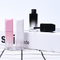 Tube de Rouge à Lèvres Vide de Qualité Luxe Forme Carrée Dégradé Blanc Noir Rose Ombré pour Gloss