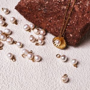 Simple Strong Light Baroque Freshwater Pearl <b>Shell</b> Handmade Free Assembly DIY Accessories - Product Image 1