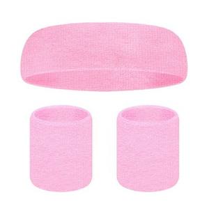 Top-selling Comfortable Custom logo Soft Breathable Cloth Sport Elastic Headband <b>Sweatband</b> Set - Product Image 3