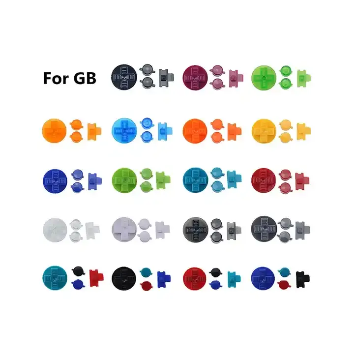 4 in 1 Colorful Button Sets For GameBoy Buttons Kit Start Button Select A B For GB Control Classic Cross Replacement