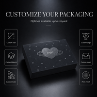Boîte cadeau magnétique noire mate de qualité supérieure avec impression argentée pour emballage personnalisé de boîtes PR et campagnes de lancement de marque