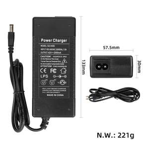 Cargador de 36V a 42V 2A DC2.1 con 6 Cables Adaptadores, Enchufe Europeo, Scooter Eléctrico, Cabezal DC, Batería de Litio, Cable de Alimentación de Cabezal Redondo - Product Image 2