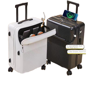 Phía Trước Mở Nắp Hành Lý Nhỏ Trường Hợp 20 Inch Bánh Xe Phổ Giá Trị Màu Sắc Cao Mật Khẩu Hộp Neoprene Xe Đẩy Trường Hợp 26 Inch Lớn - Product Image 1